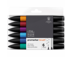 Набор маркеров Winsor Newton, BrushMarker 6 шт. СОЧНЫЕ ТОНА-foto2