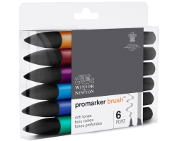 Набор маркеров Winsor Newton, BrushMarker 6 шт. СОЧНЫЕ ТОНА-foto3