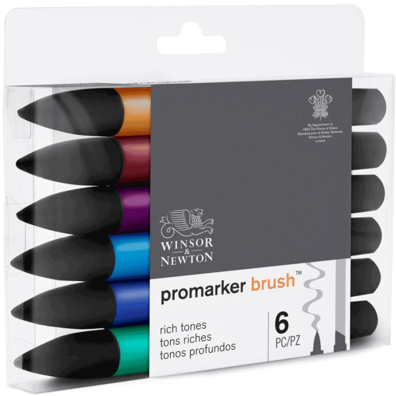 Набор маркеров Winsor Newton, BrushMarker 6 шт. СОЧНЫЕ ТОНА-foto3