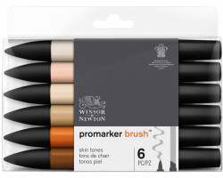 Набор маркеров Winsor Newton, BrushMarker 6 шт. ТЕЛЕСНЫЕ ТОНА-foto2