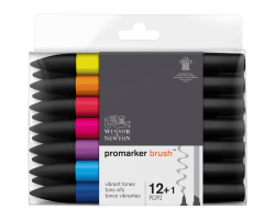 Набір маркерів Winsor Newton, BrushMarker 12 шт Яскраві тони-foto3