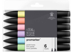 Набор маркеров Winsor Newton, ProMarker 6 шт ПАСТЕЛЬНЫЕ ТОНА-foto2