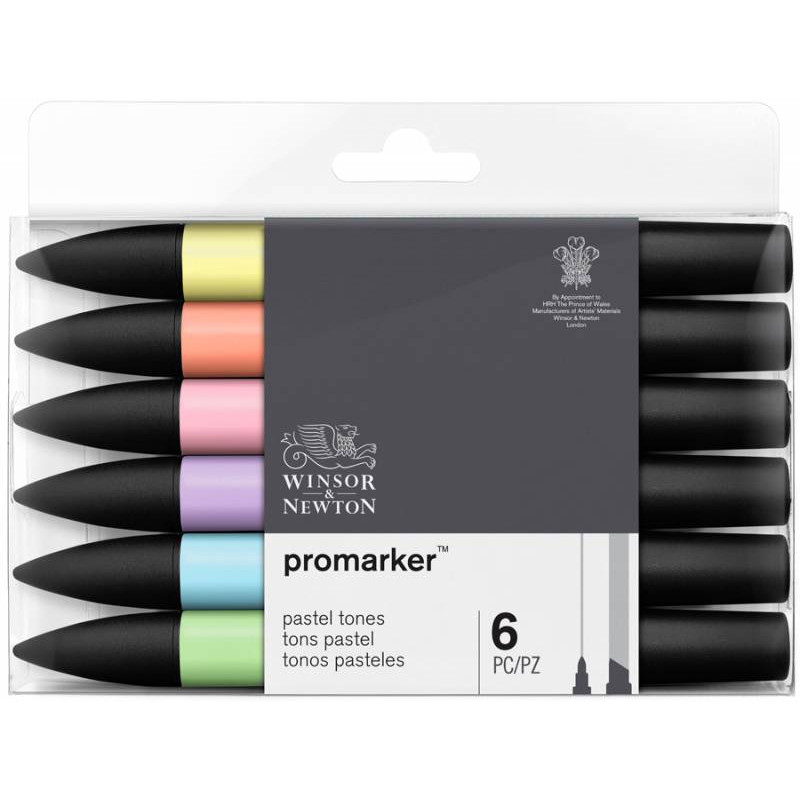 Набор маркеров Winsor Newton, ProMarker 6 шт ПАСТЕЛЬНЫЕ ТОНА-foto2