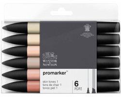 Набір маркерів Winsor Newton, ProMarker 6 шт ТІЛІСНІ КВІТИ-foto4