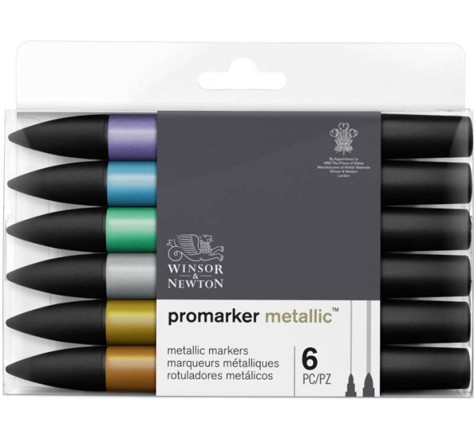 Набір маркерів Winsor Newton, ProMarker 6 шт METALLIC