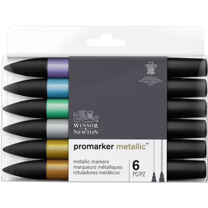 Набор маркеров Winsor Newton, ProMarker 6 шт METALLIC-foto3