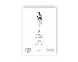 Альбом для маркерів на спіралі AUTHENTIC А3 100г/м2, 50л білий колір, SMILTAINIS