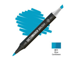 Маркер SketchMarker Brush B11 Blue Caribbean (Карибський синій) SMB-B11