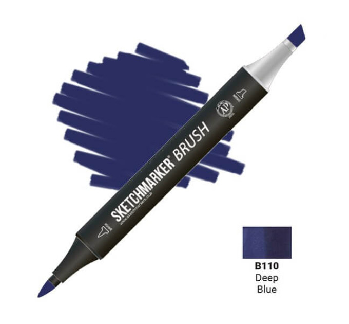 Маркер SketchMarker Brush кисть Глибокий синій SMB-B110