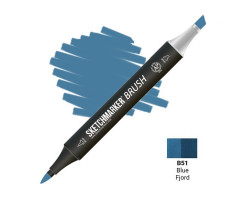 Маркер SketchMarker Brush кисть Синій фьорд SMB-B51
