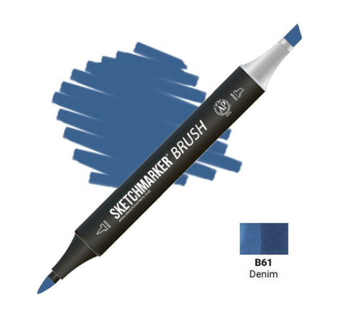 Маркер SketchMarker Brush кисть Джинсовий SMB-B61