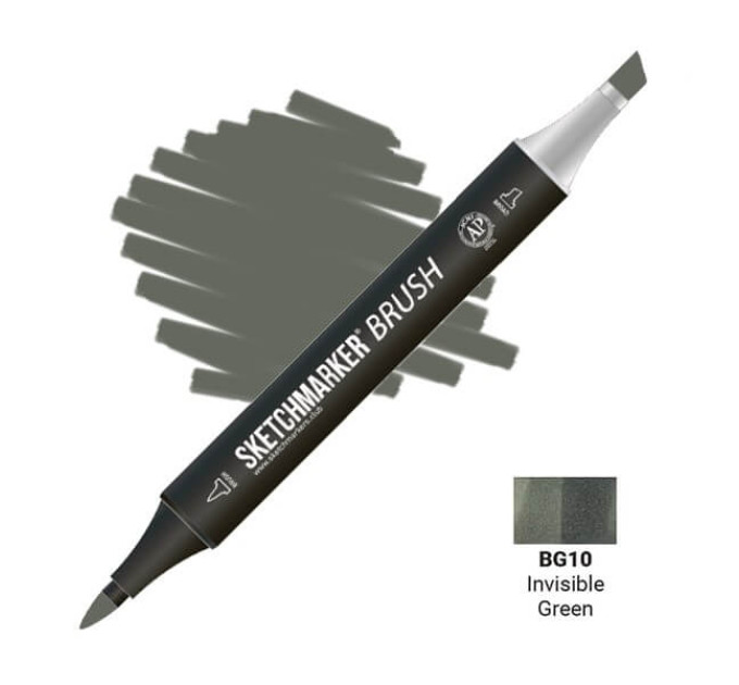 Маркер SketchMarker Brush кисть Невидимий зелений SMB-BG10