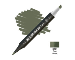 Маркер SketchMarker Brush кисть Зелений грейфер SMB-BG21