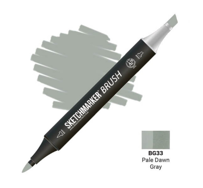 Маркер SketchMarker Brush кисть Блідо-сірий світанок SMB-BG33