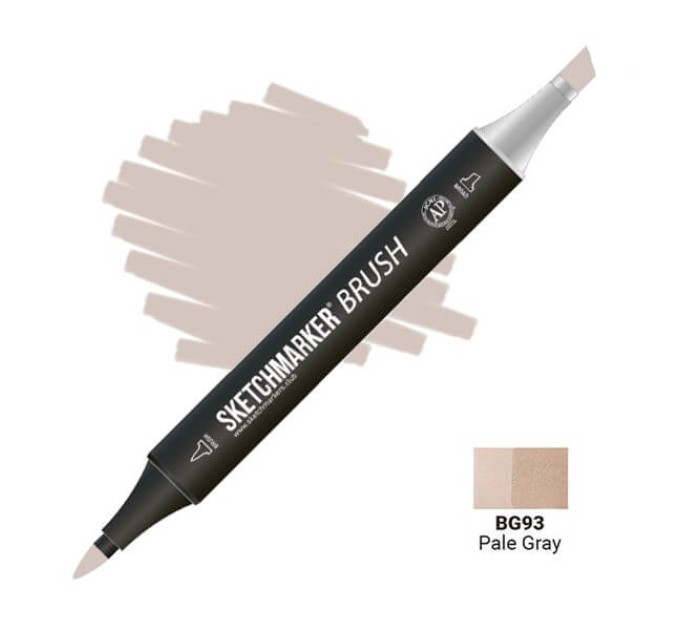 Маркер двусторонний SketchMarker Brush Бледный серый, SMB-BG93