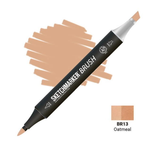 Маркер двусторонний SketchMarker Brush Овсянка, SMB-BR13