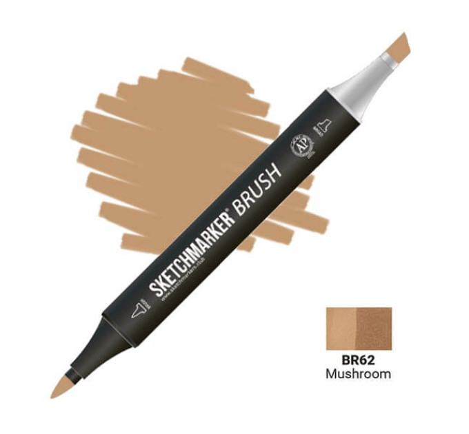 Маркер двусторонний SketchMarker Brush Грибной, SMB-BR62