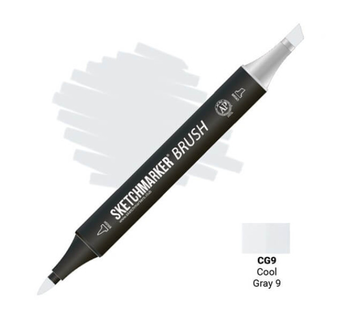 Маркер SketchMarker Brush кисть Прохолодний сірий 9 SMB-CG9