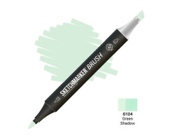 Маркер SketchMarker Brush кисть Зелена напівтемрява SMB-G124