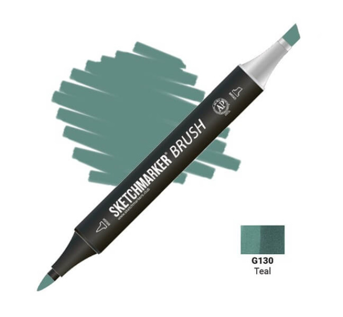 Маркер SketchMarker Brush кисть Зеленувато-блакитний SMB-G130