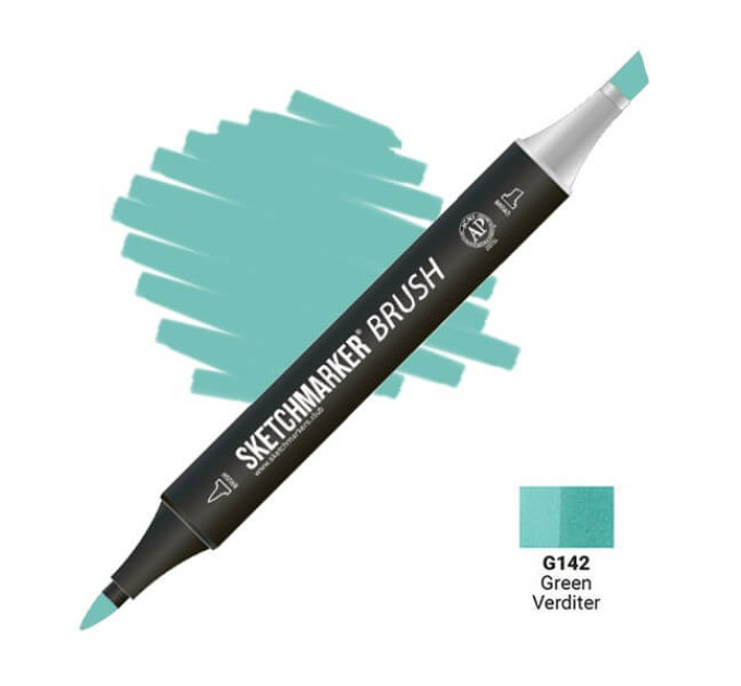 Маркер SketchMarker Brush кисть Зелений Вердитер SMB-G142