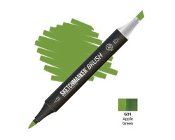 Маркер двусторонний SketchMarker Brush Зеленое яблоко, SMB-G31
