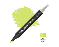 Маркер SketchMarker Brush кисть Зелений луг SMB-G33