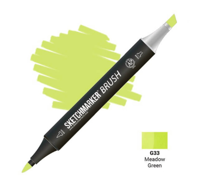 Маркер SketchMarker Brush G33 Зелений луг SMB-G33
