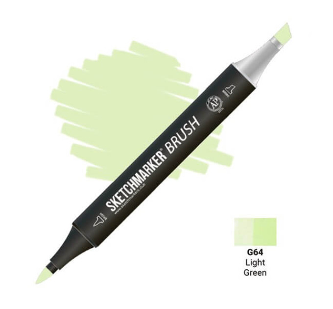 Маркер SketchMarker Brush G64 Light Green (Світло зелений) SMB-G64