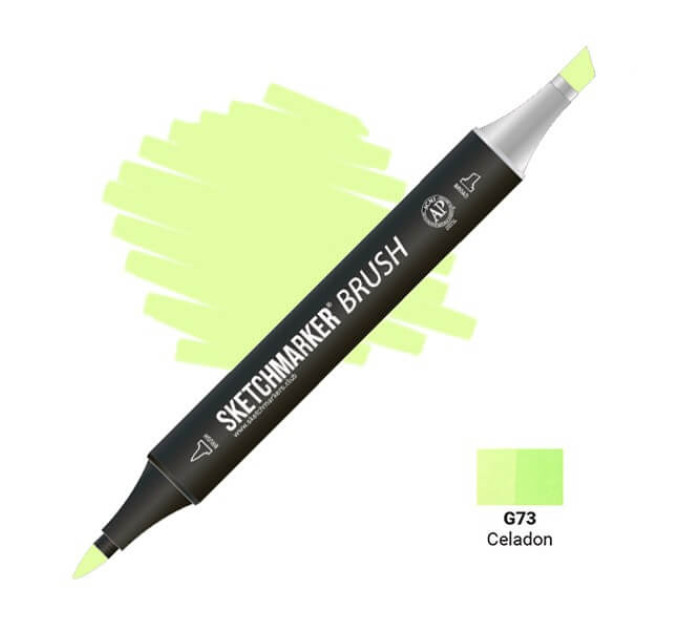 Маркер SketchMarker Brush кисть Світлий сіро-зелений SMB-G73