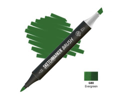 Маркер SketchMarker Brush кисть Вічнозелений SMB-G80