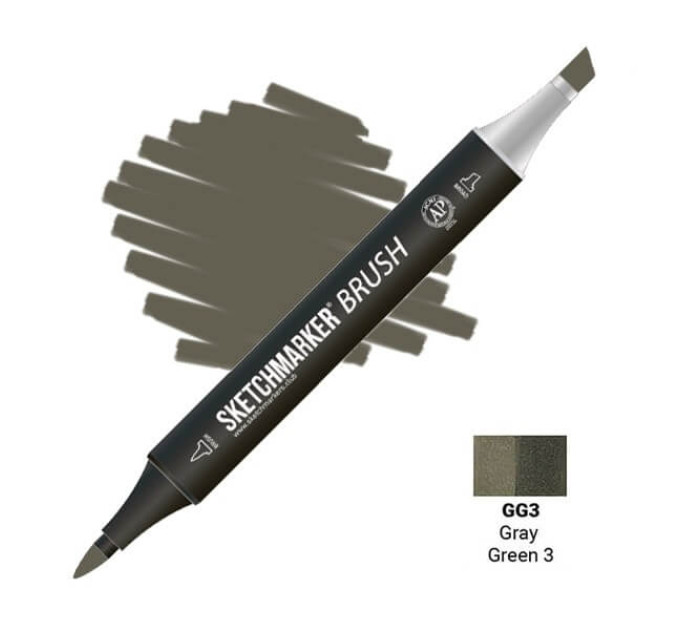Маркер SketchMarker Brush кисть Сіро-зелений 3 SMB-GG3