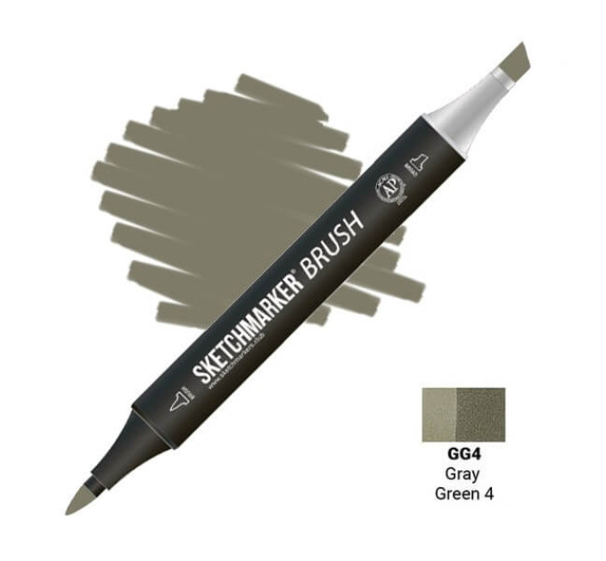 Маркер SketchMarker Brush кисть Сіро-зелений 4 SMB-GG4