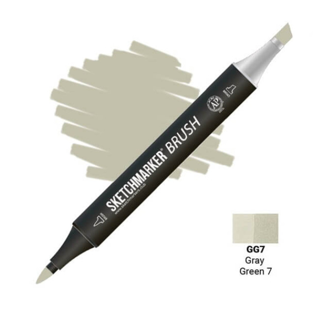 Маркер SketchMarker Brush кисть Сіро-зелений 7 SMB-GG7