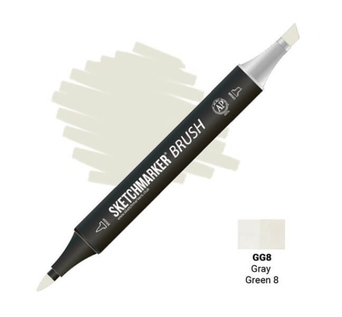 Маркер SketchMarker Brush кисть Сіро-зелений 8 SMB-GG8