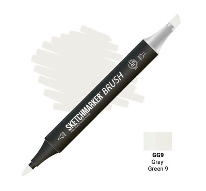 Маркер SketchMarker Brush GG9 Gray Green 9 (Сіро-зелений 9) SMB-GG9
