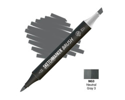 Маркер SketchMarker Brush кисть Нейтральний сірий 3 SMB-NG3