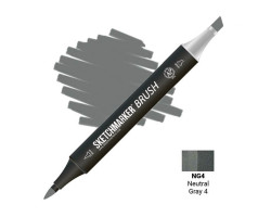 Маркер SketchMarker Brush кисть Нейтральний сірий 4 SMB-NG4