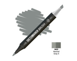 Маркер SketchMarker Brush кисть Нейтральний сірий 5 SMB-NG5
