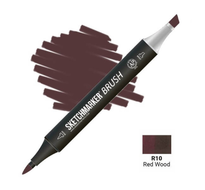 Маркер двусторонний SketchMarker Brush Красное дерево, SMB-R10