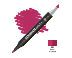 Маркер SketchMarker Brush кисть Глибокий пурпурний SMB-R21