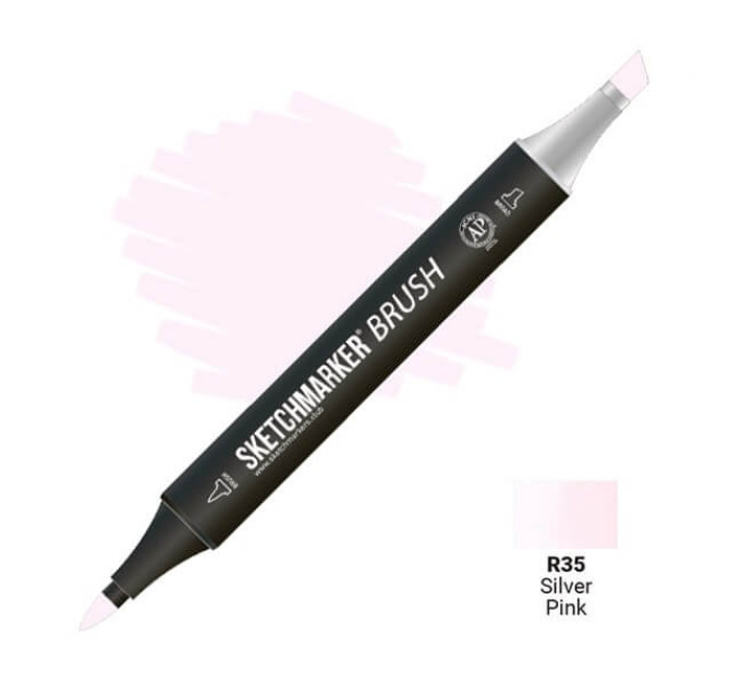 Маркер SketchMarker Brush кисть Сріблясто-рожевий SMB-R35