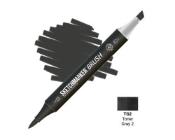 Маркер SketchMarker Brush кисть Тонований сірий 2 SMB-TG2
