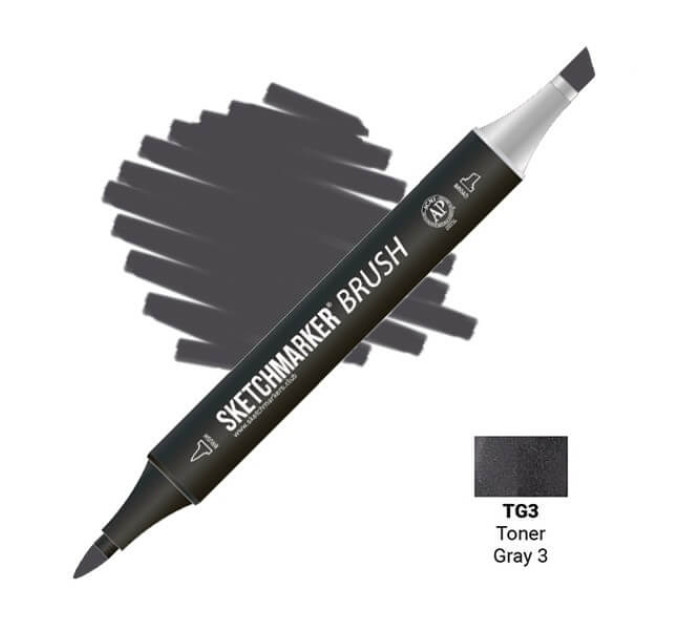 Маркер SketchMarker Brush кисть Тонований сірий 3 SMB-TG3
