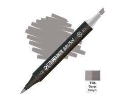 Маркер SketchMarker Brush кисть Тонований сірий 6 SMB-TG6