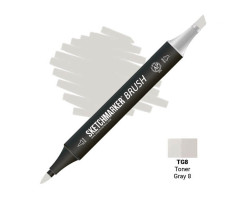 Маркер SketchMarker Brush кисть Тонований сірий 8 SMB-TG8