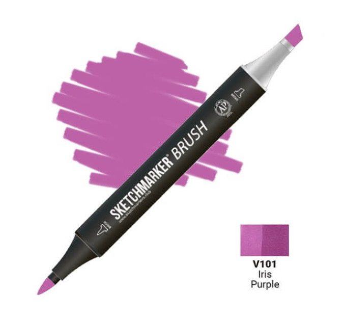 Маркер SketchMarker Brush кисть Фіолетовий ірис SMB-V101