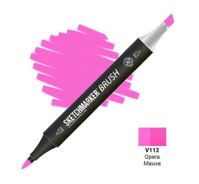 Маркер SketchMarker Brush кисть Рожево-ліловий SMB-V112