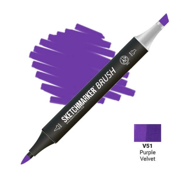 Маркер SketchMarker Brush кисть Фіолетовий оксамит SMB-V51