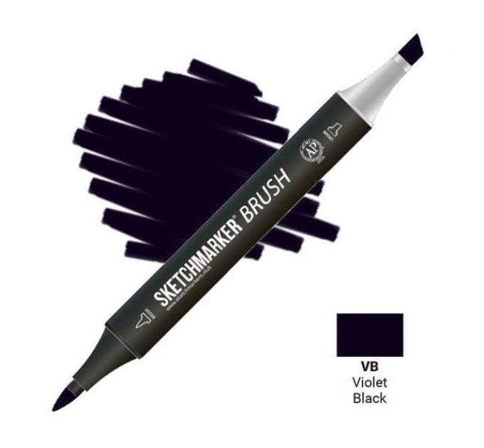 Маркер SketchMarker Brush кисть Фіолетово-чорний SMB-VB